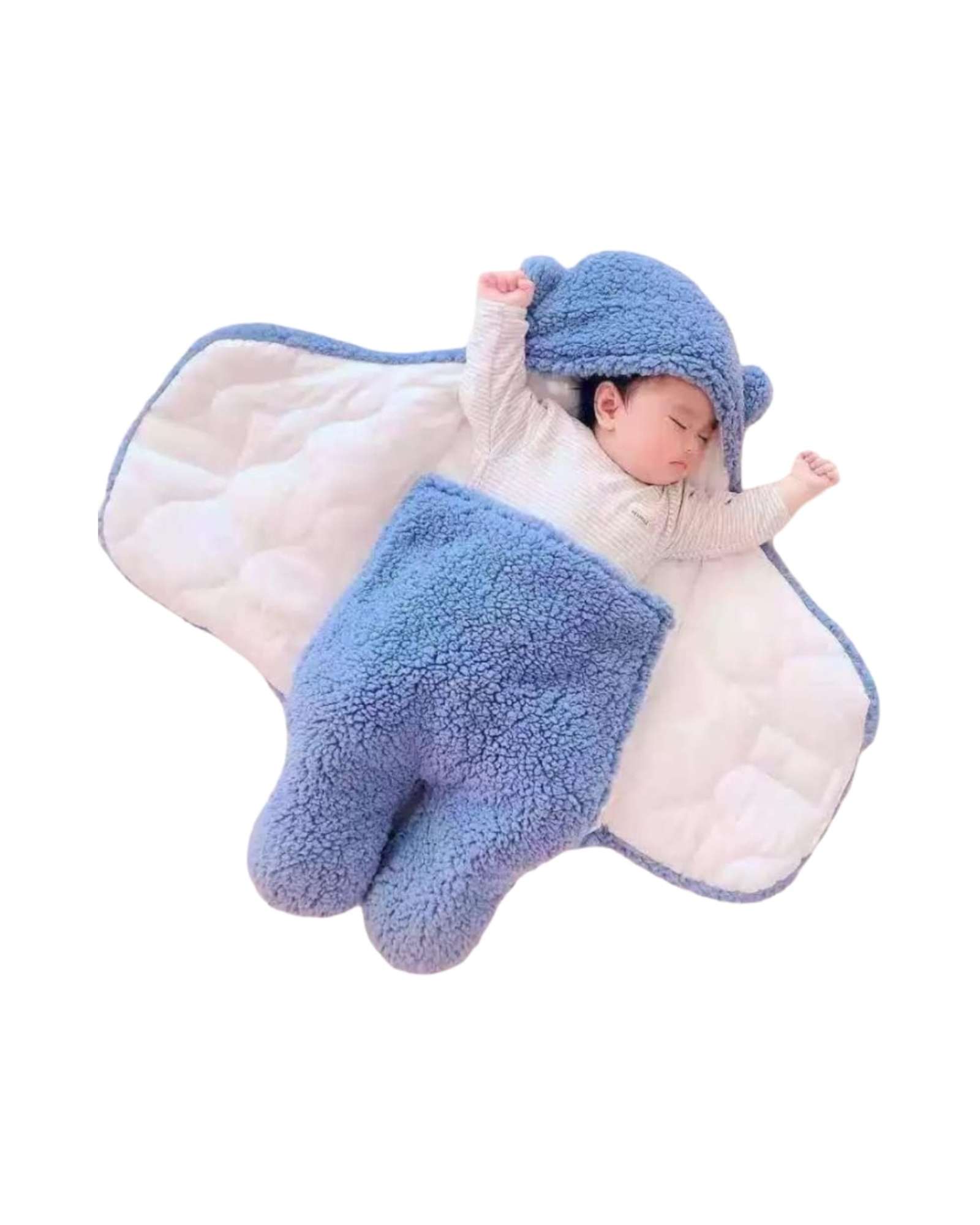 SACO DE DORMIR PARA BEBE  TALLA 6 AZUL - 4
