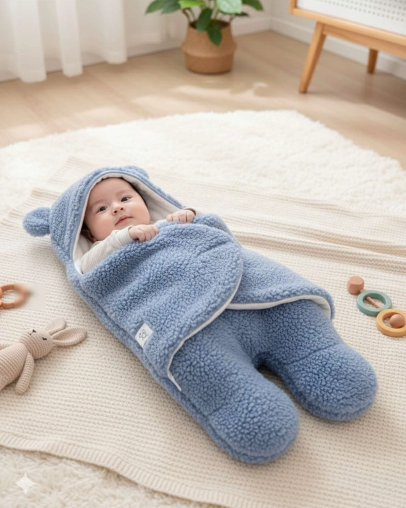 SACO DE DORMIR PARA BEBE  TALLA 9 AZUL - 2