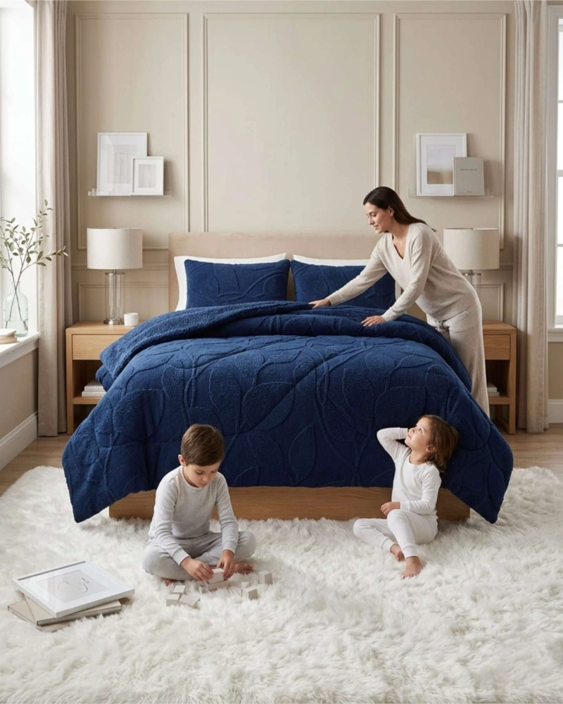 CUBRECAMA PLUMON SHERWOOD DE KING CON FUNDAS DE ALMOHADA - 4
