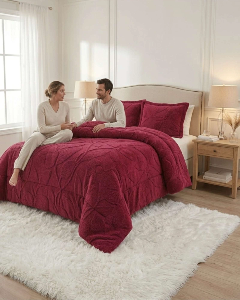CUBRECAMA PLUMON SHERWOOD DE KING CON FUNDAS DE ALMOHADA - 1