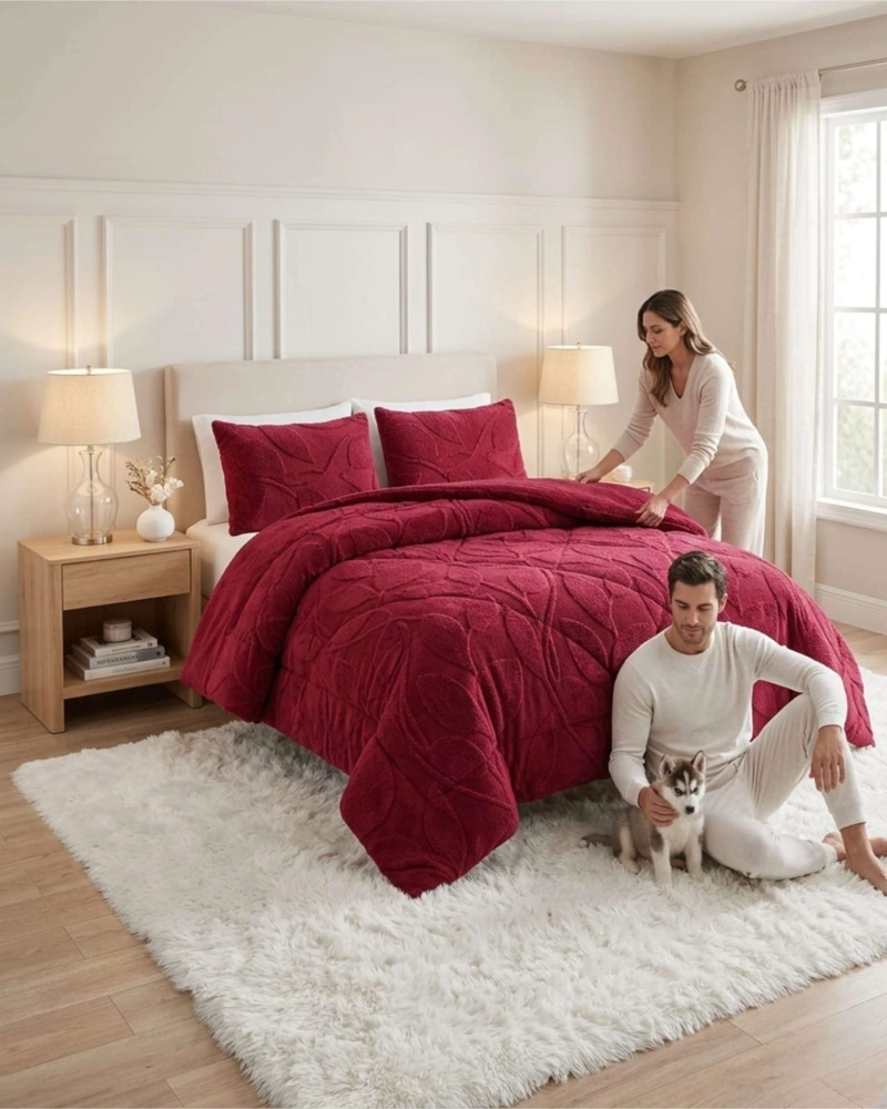 CUBRECAMA PLUMON SHERWOOD DE KING CON FUNDAS DE ALMOHADA - 6