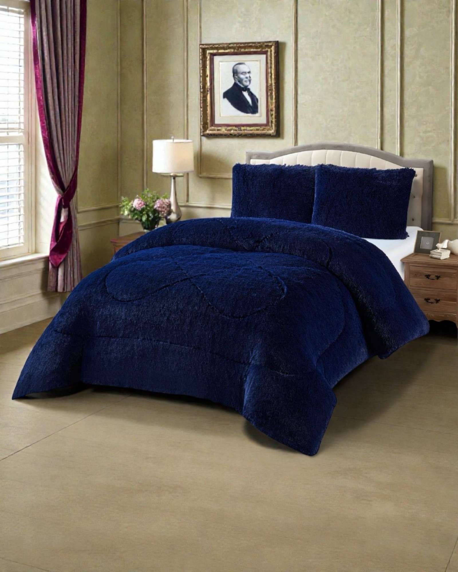 PLUMON CUBRECAMA 2 PLAZAS SHERPA PELUDO INVIERNO DISEÑO SUAVE - 4