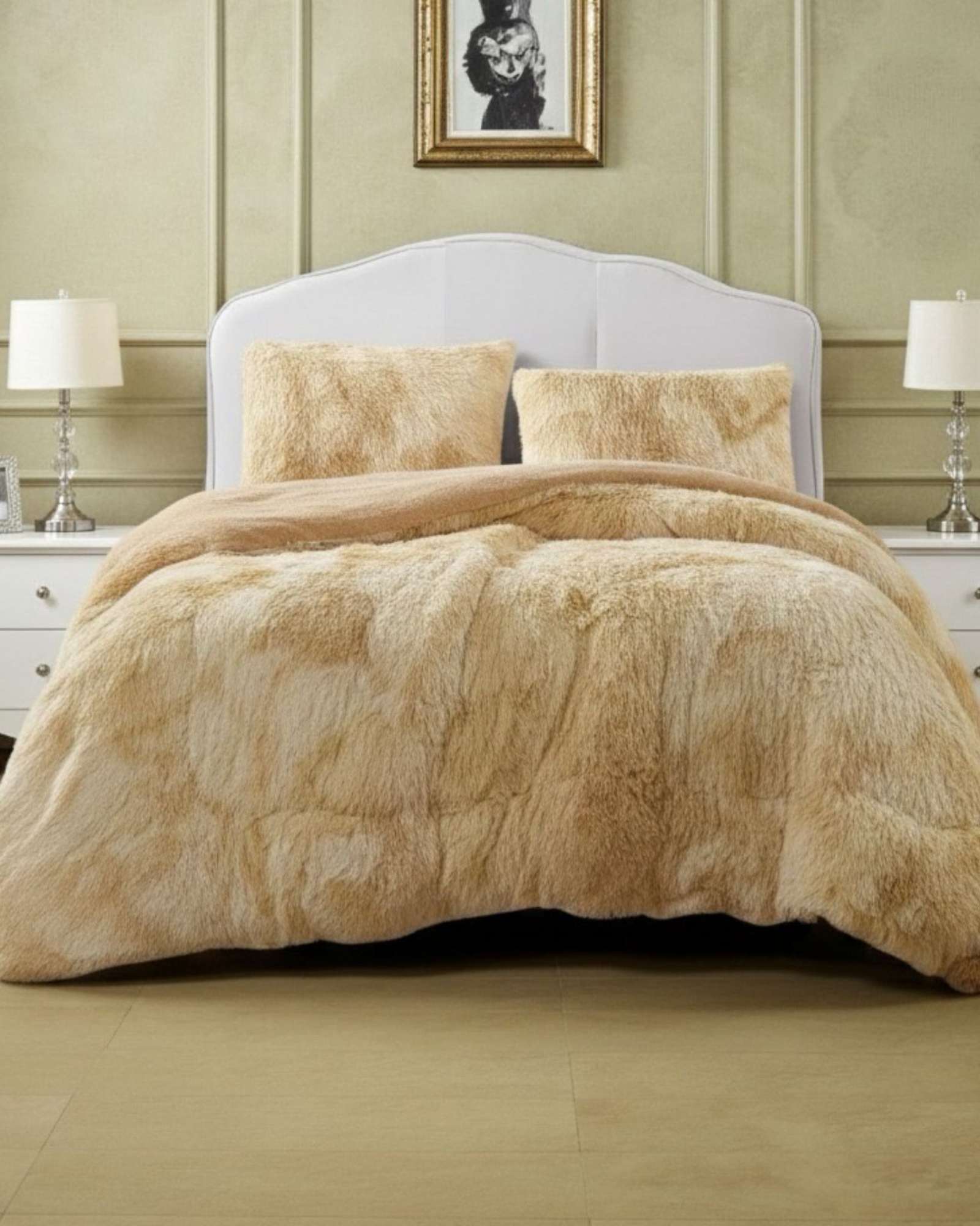 PLUMON CUBRECAMA 2 PLAZAS SHERPA PELUDO INVIERNO DISEÑO SUAVE - 3
