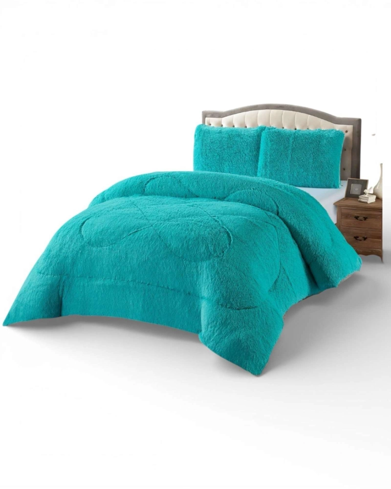 PLUMON CUBRECAMA 2 PLAZAS SHERPA PELUDO INVIERNO DISEÑO SUAVE - 6