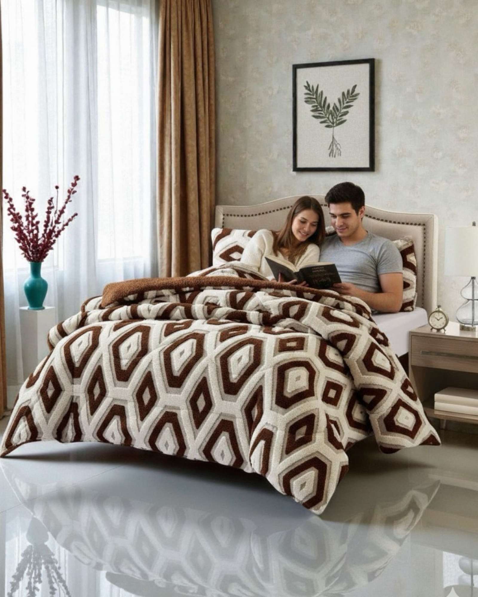 CUBRECAMA CHIPORRO DISEÑO JACQUARD KING OTOÑO-INVIERNO - 2