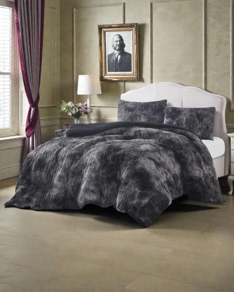 PLUMON CUBRECAMA 2 PLAZAS SHERPA PELUDO INVIERNO DISEÑO SUAVE - 4