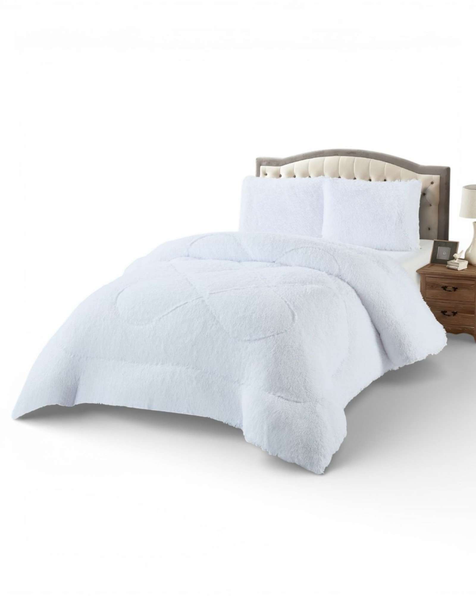 PLUMON CUBRECAMA 2 PLAZAS SHERPA PELUDO INVIERNO DISEÑO SUAVE - 6