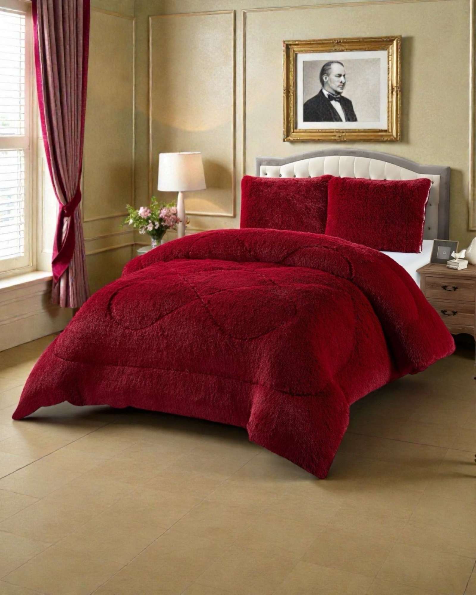 PLUMON CUBRECAMA 2 PLAZAS SHERPA PELUDO INVIERNO DISEÑO SUAVE - 4