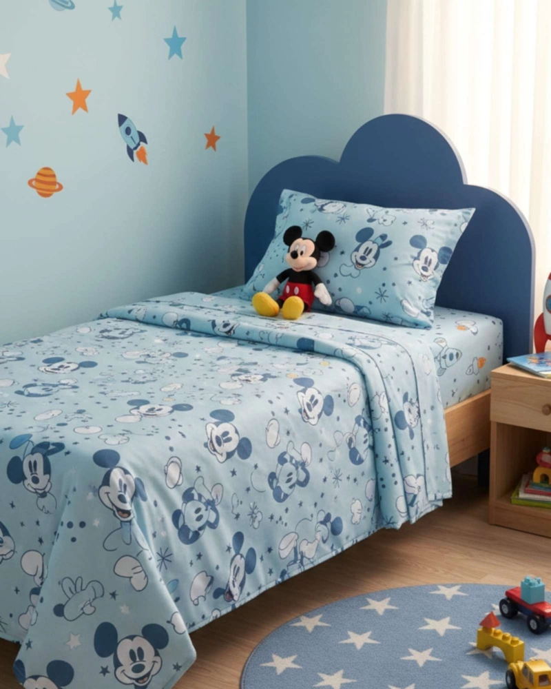 JUEGO DE SABANAS PLAZA Y MEDIA MICKEY MOUSE - 1