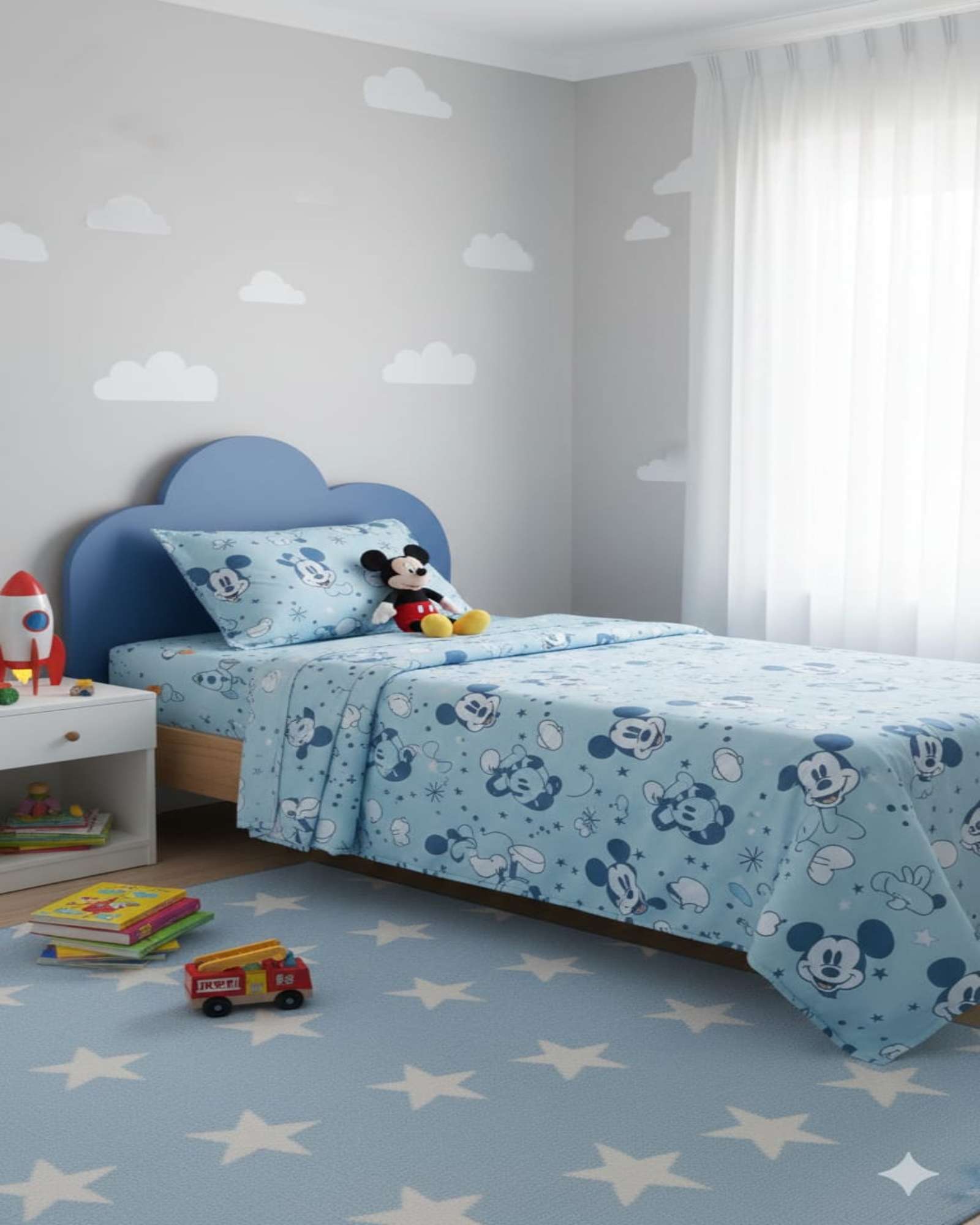 JUEGO DE SABANAS PLAZA Y MEDIA MICKEY MOUSE - 3