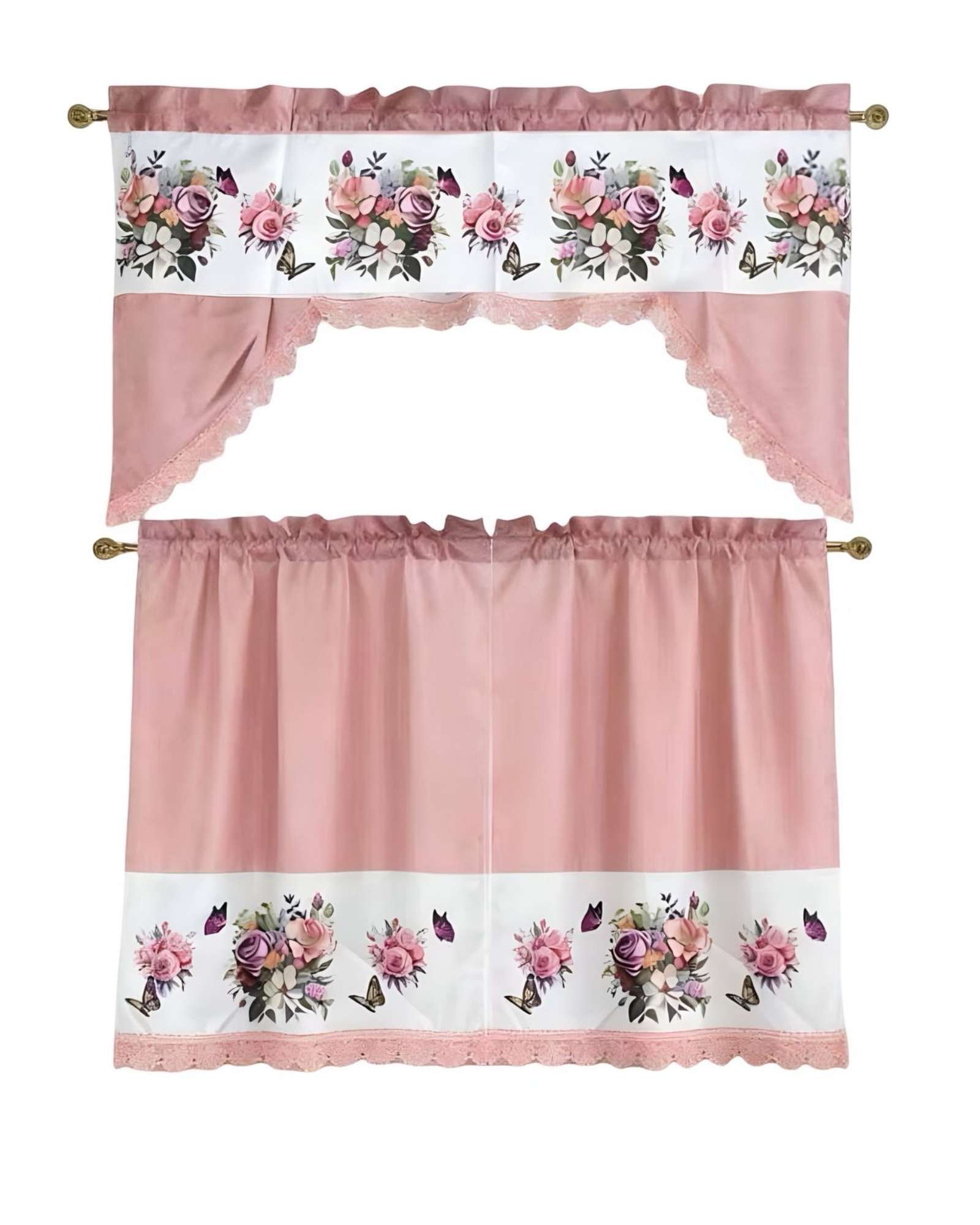 SET DE CORTINAS DE COCINA PACK DE 3 PIEZAS - 2