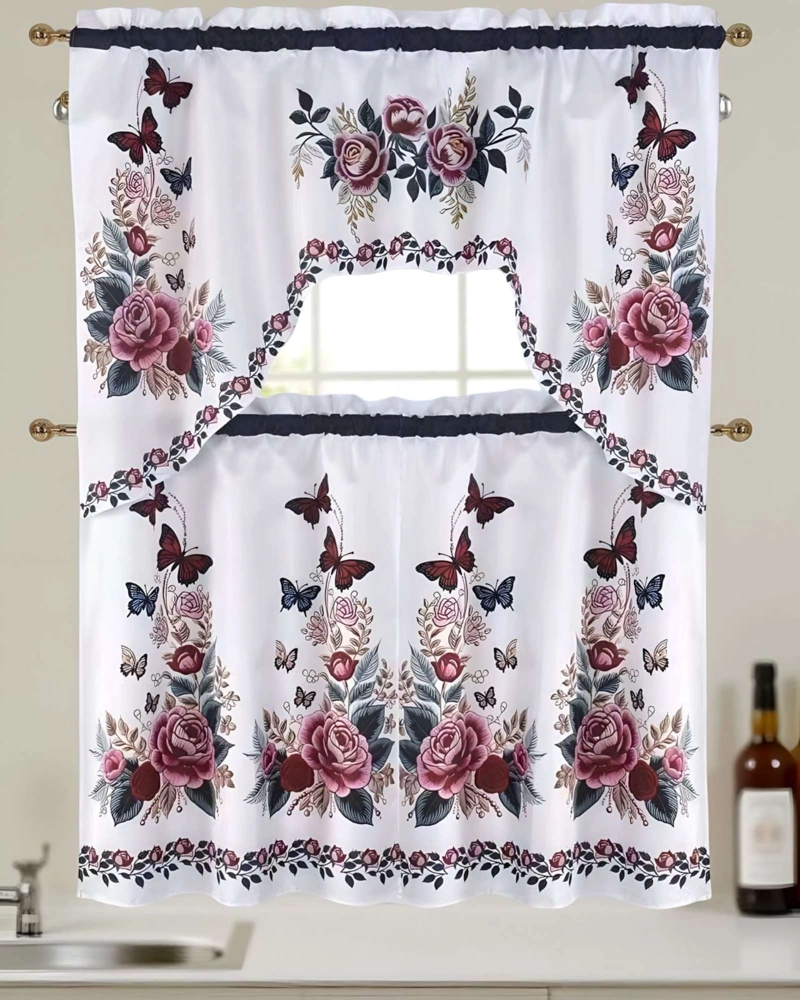 SET DE CORTINAS DE COCINA PACK DE 3 PIEZAS - 3