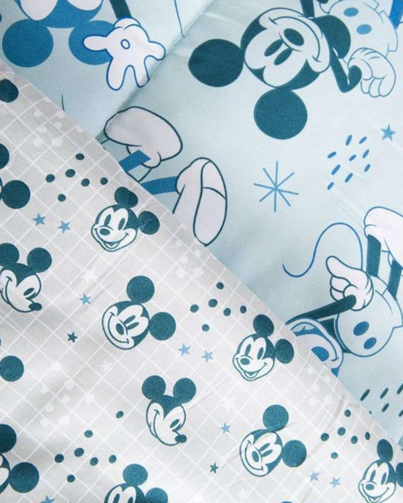 JUEGO DE SABANAS MAS PLUMON  MICKEY PLAZA Y MEDIA - 4