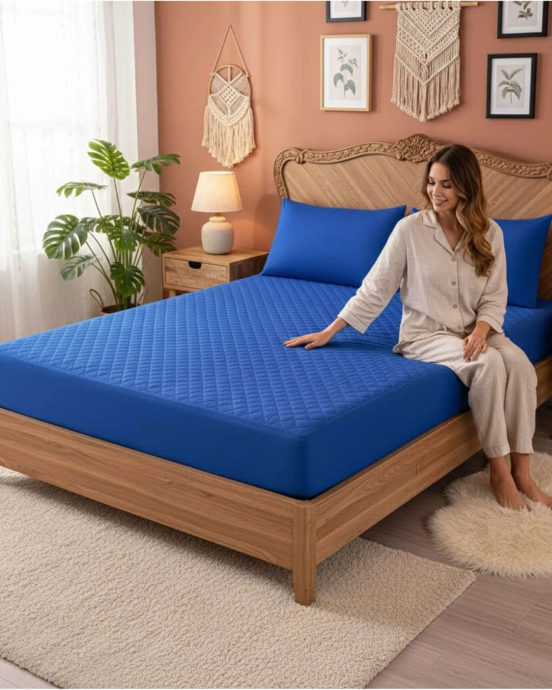 CUBRECOLCHON IMPERMEABLE PLAZA Y MEDIA ULTRA RESISTENTE Y RESPIRABLE - 4