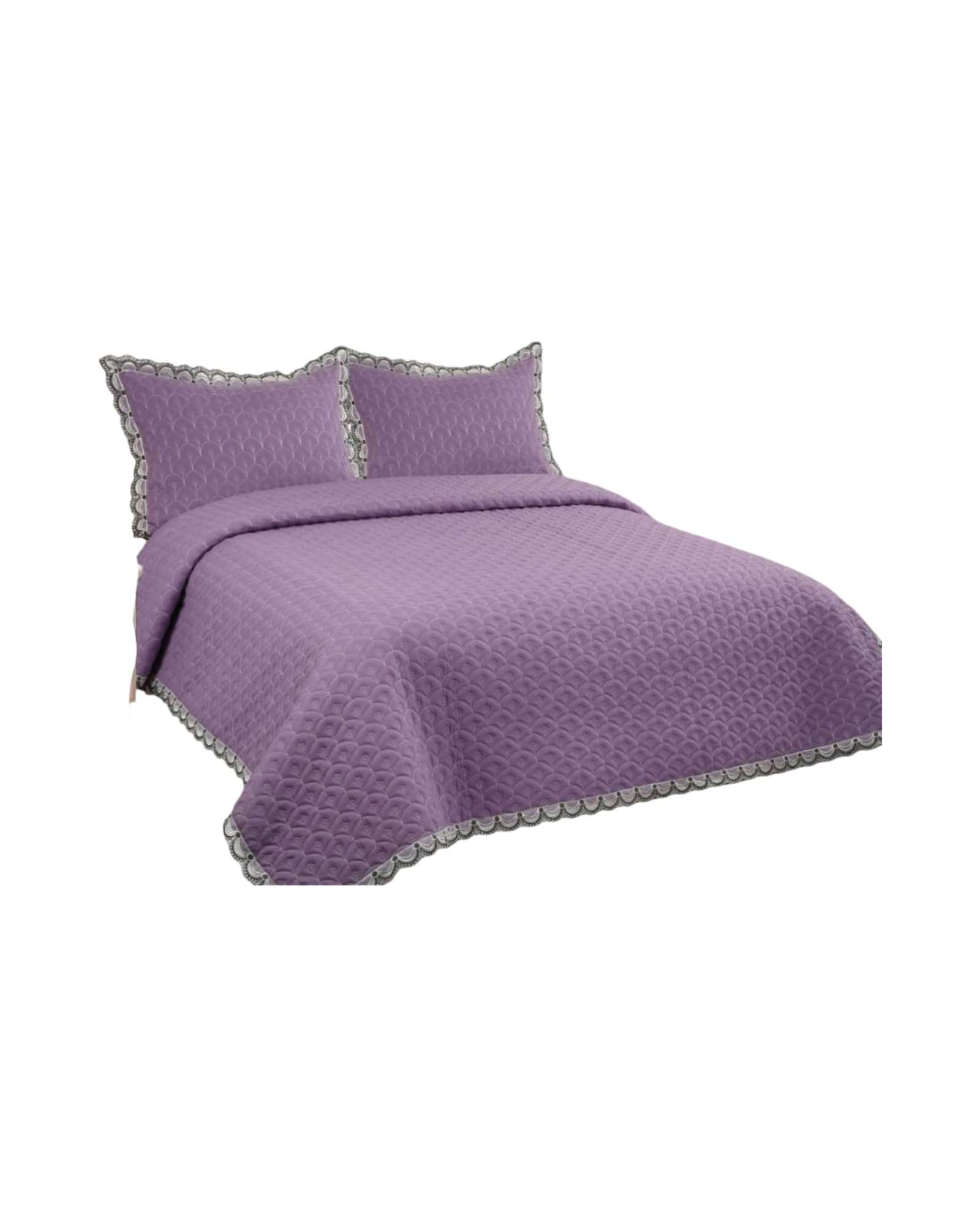 CUBRECAMAS QUILT BORDADOS 2 PLAZA EXTRA SUAVE - 6