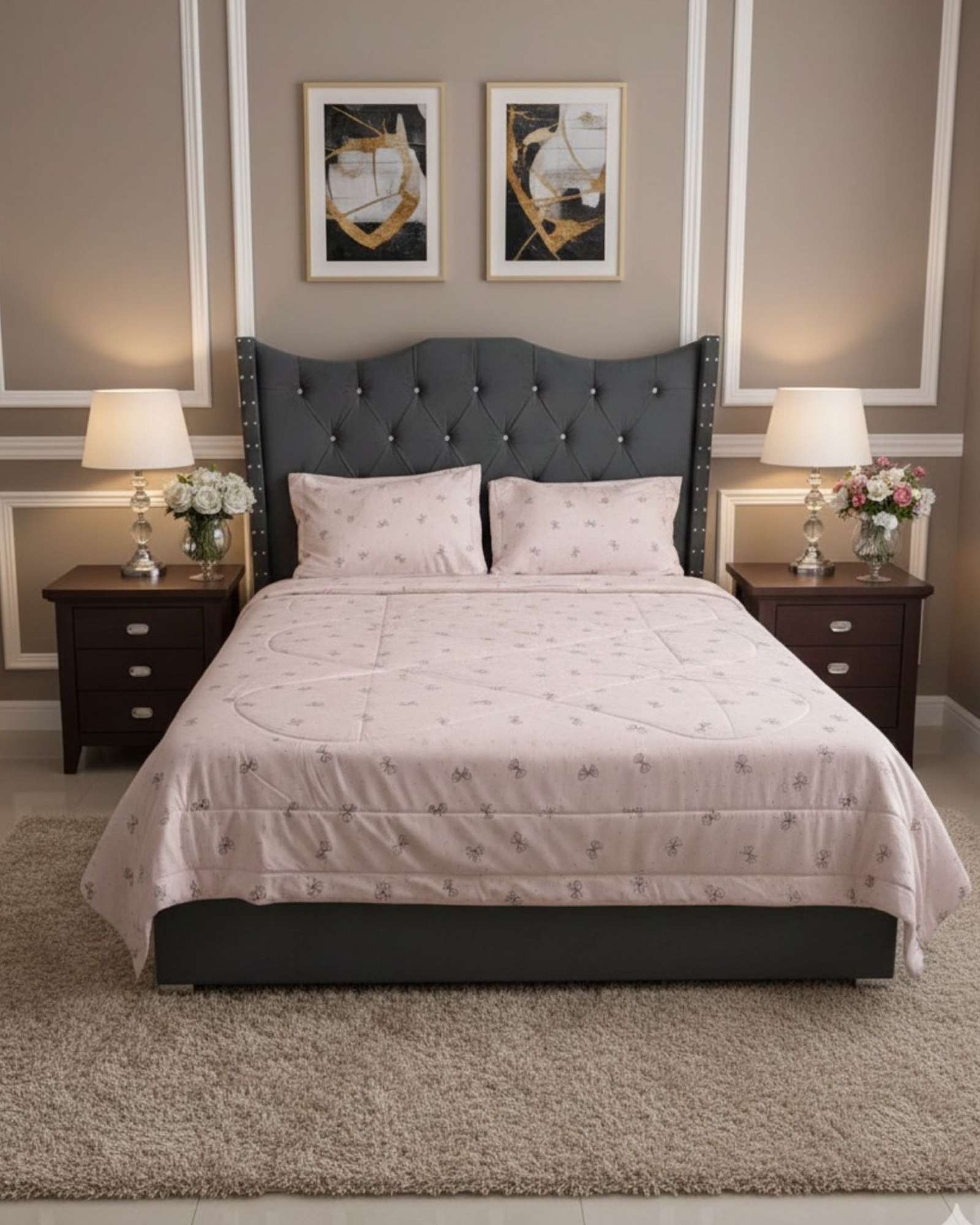 CUBRECAMA NORDICO KING + 2 FUNDAS DE ALMOHADA - 2