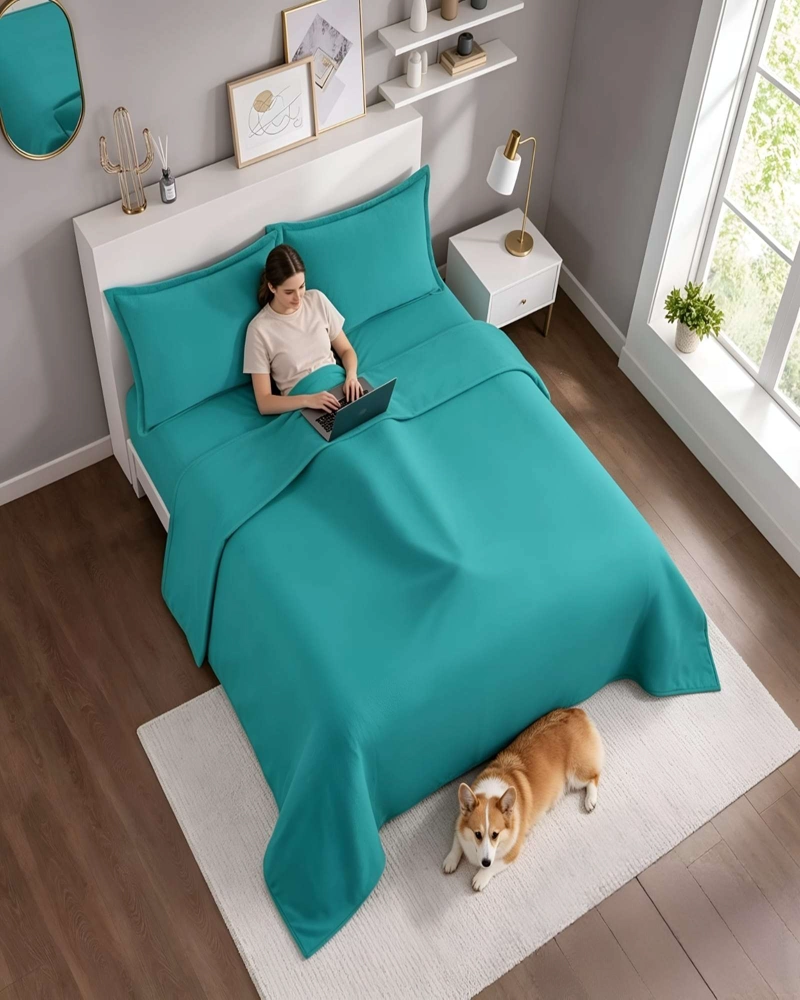 JUEGO DE SABANAS TERMICAS DE POLAR PARA INVIERNO KING - 5
