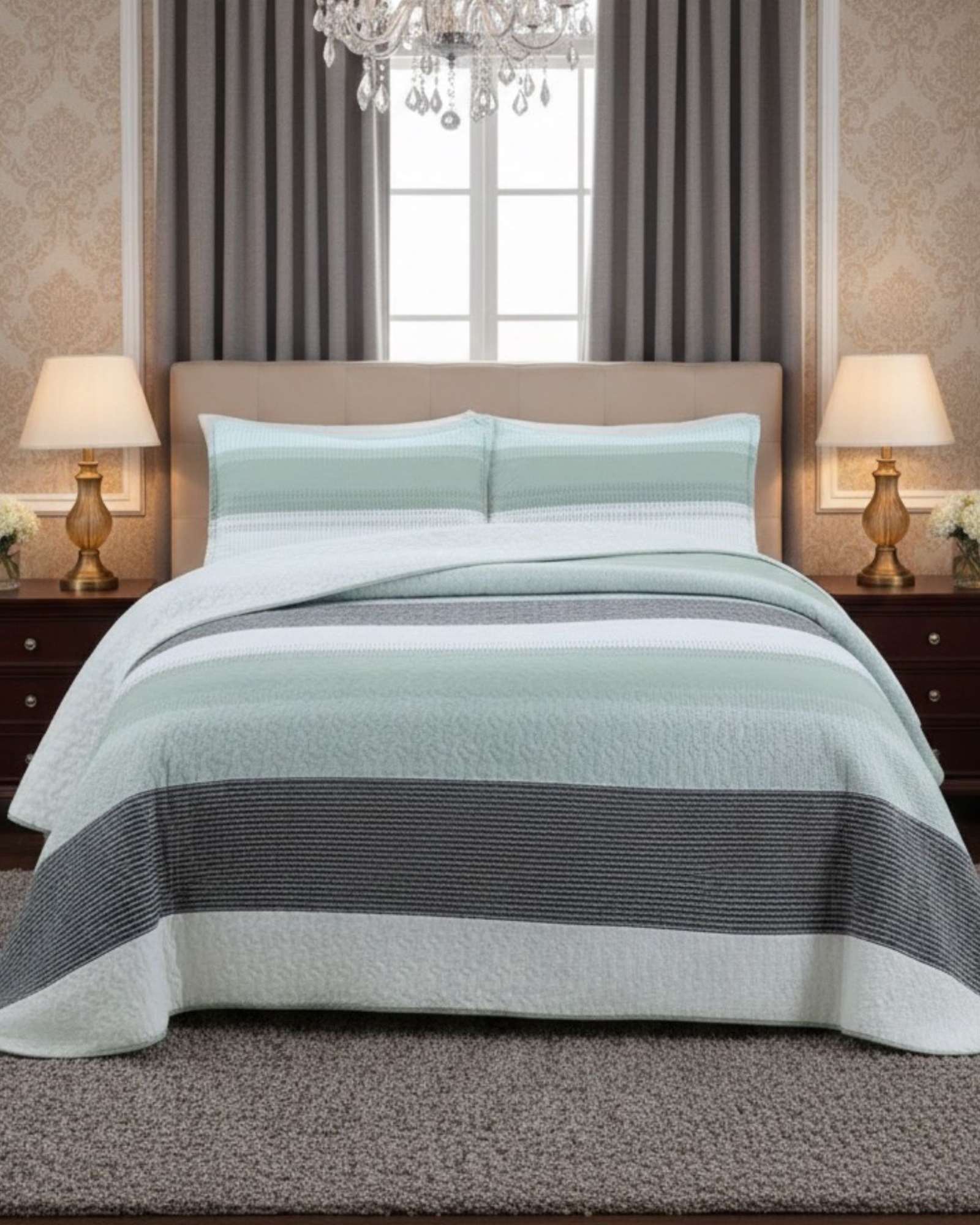 COBERTOR QUILT PLAZA Y MEDIA CON REVERSO SHERPA - 3