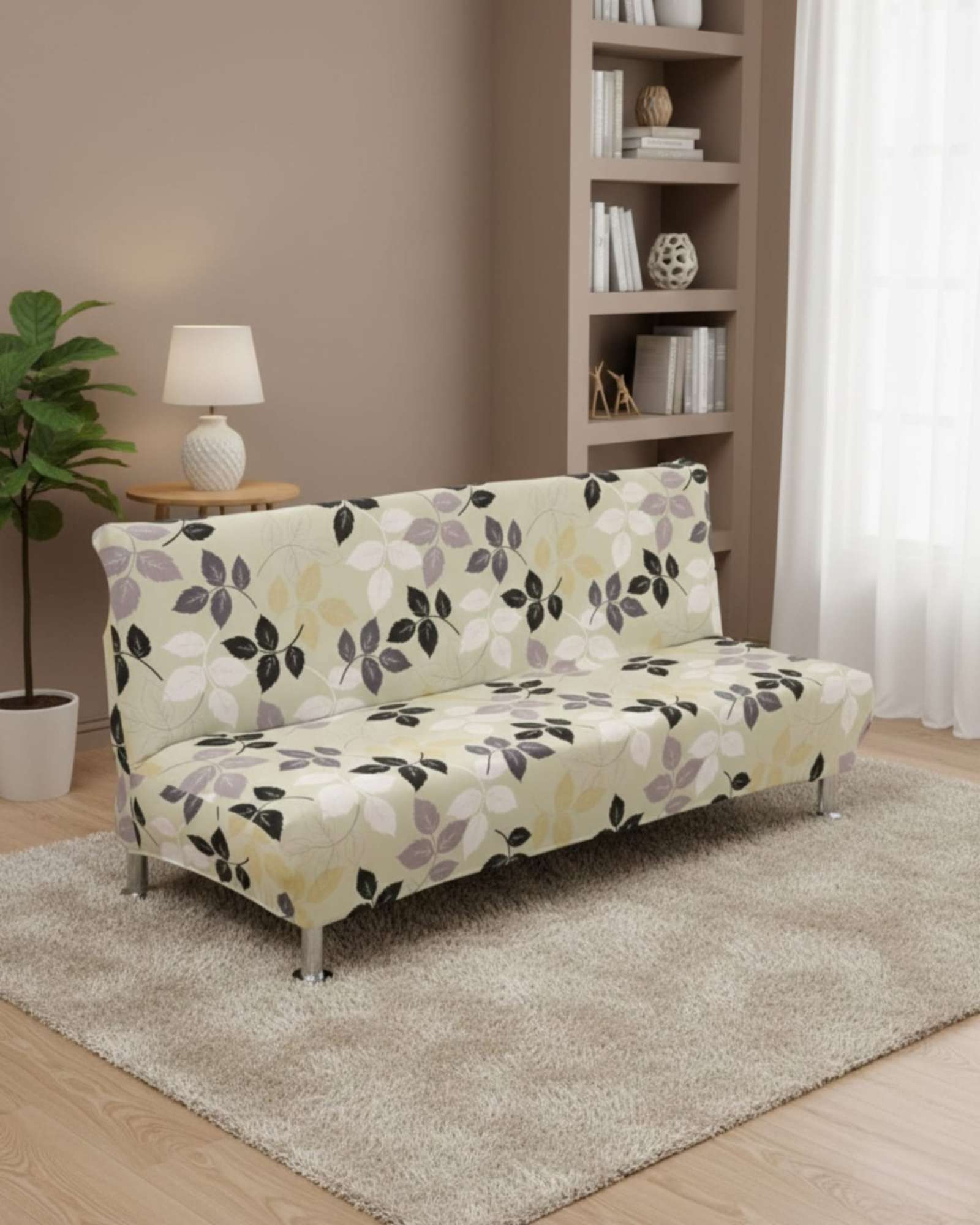 FUNDA DE FUTON ELASTICADO DISEÑO LISO RESISTE Y DURADERO - 5