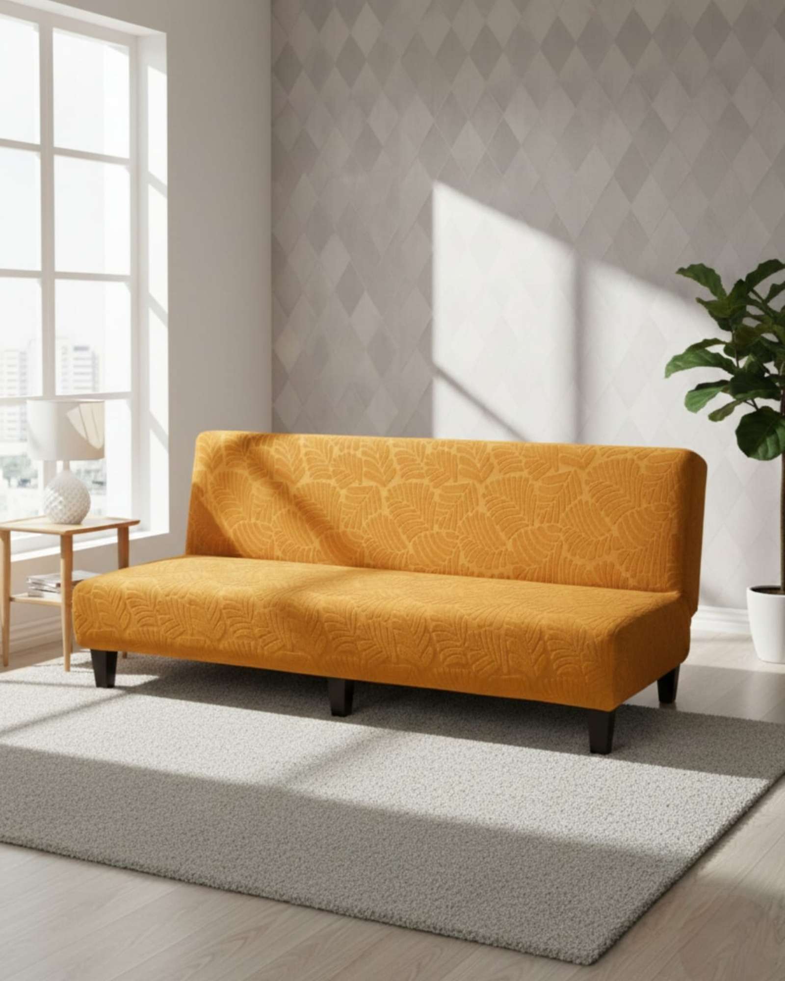 FUNDA DE FUTON TEXTURIZADO RESISTE Y DURADERO - 1