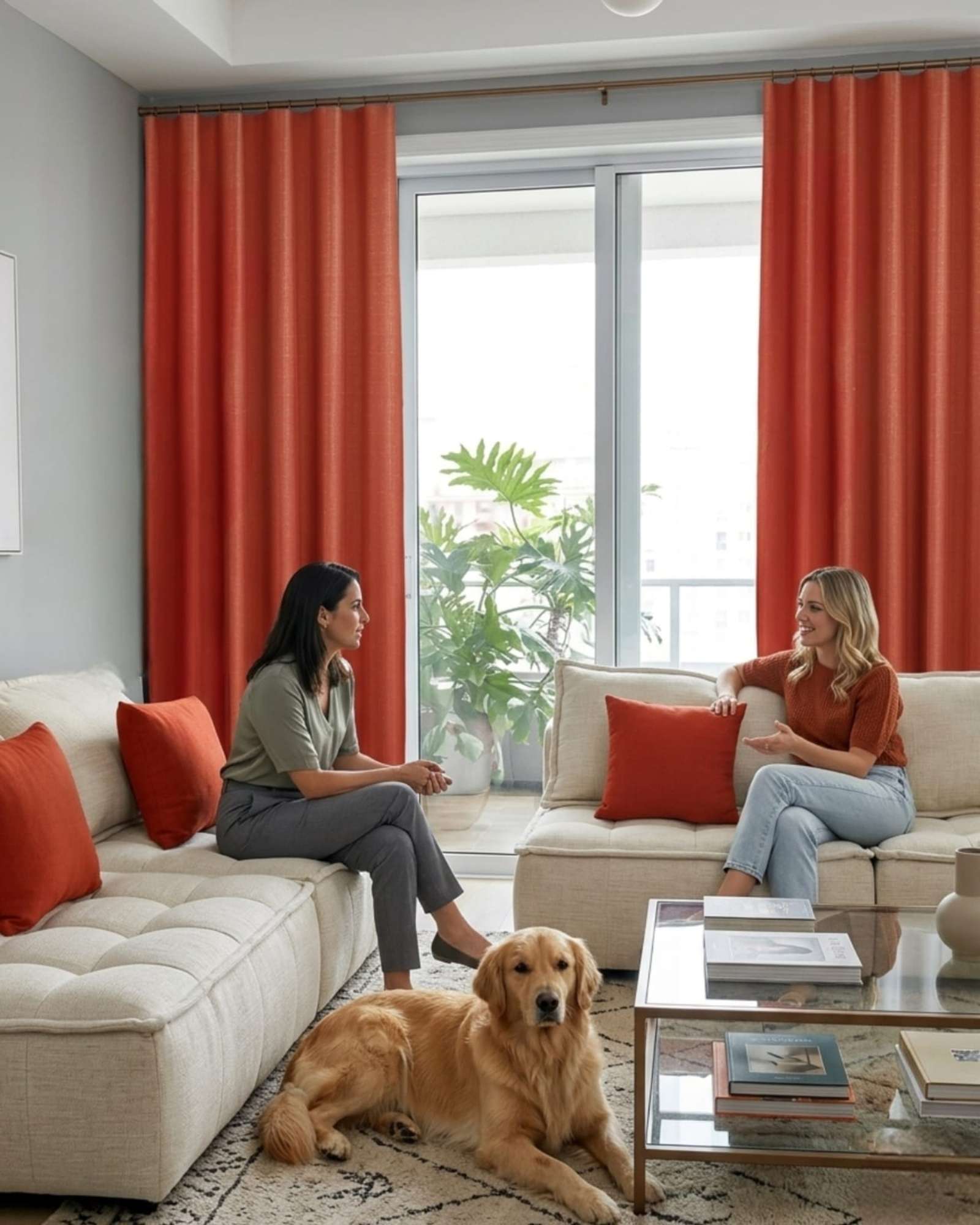 SET DE CORTINAS BLACKOUT ENGOMADAS MODERNAS DE LUJO - 2