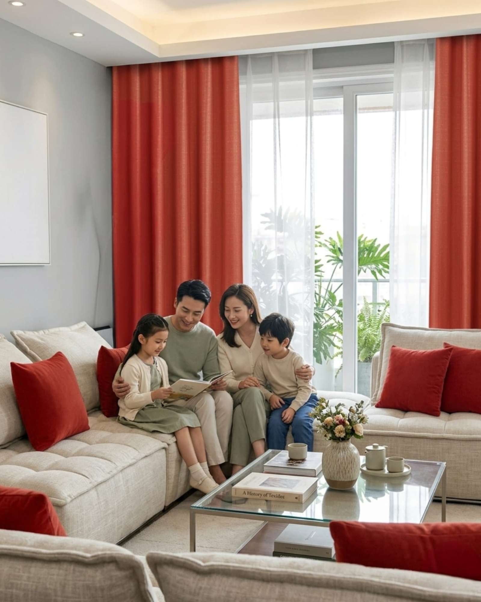 SET DE CORTINAS BLACKOUT ENGOMADAS MODERNAS DE LUJO - 3