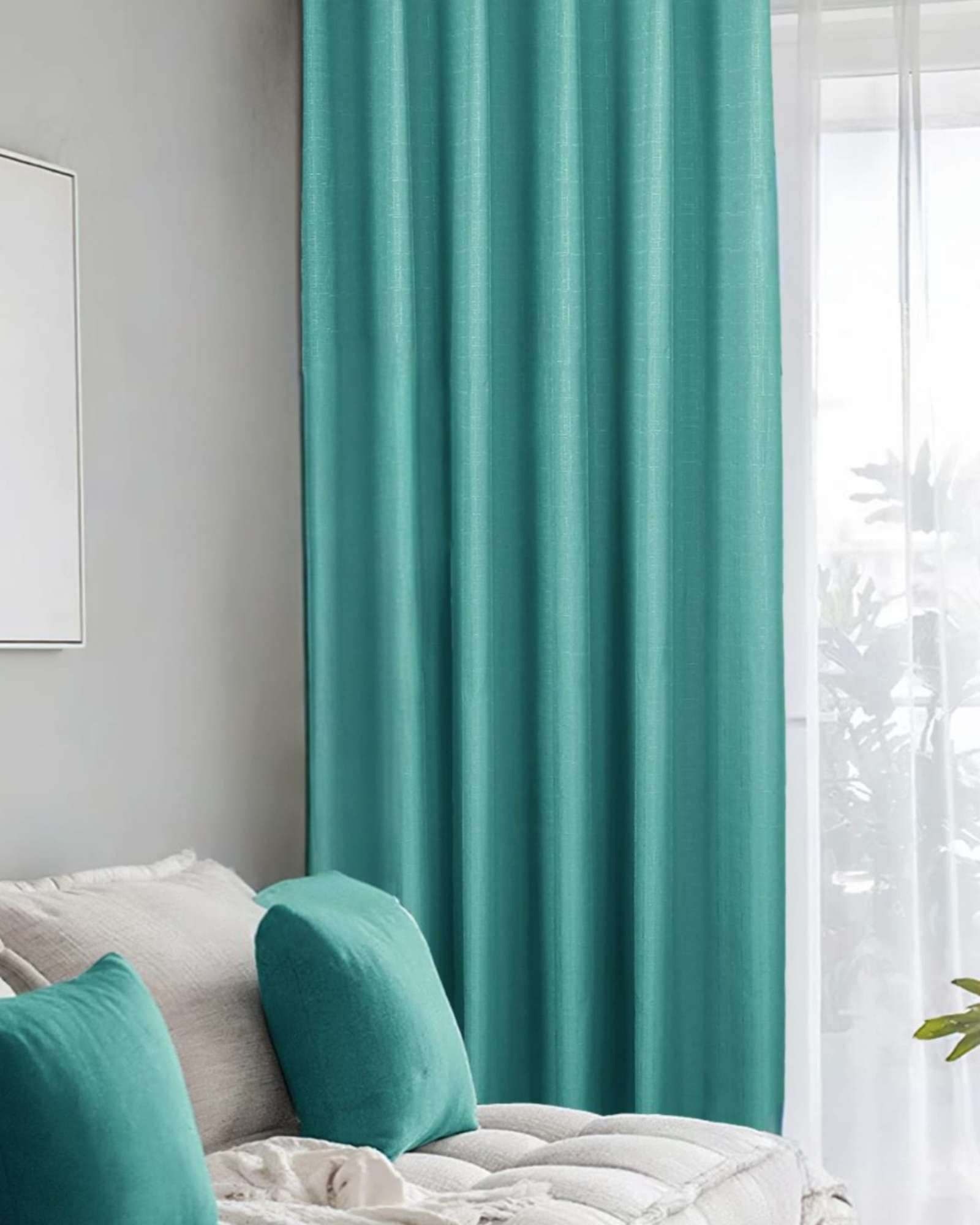SET DE CORTINAS BLACKOUT ENGOMADAS MODERNAS DE LUJO - 3