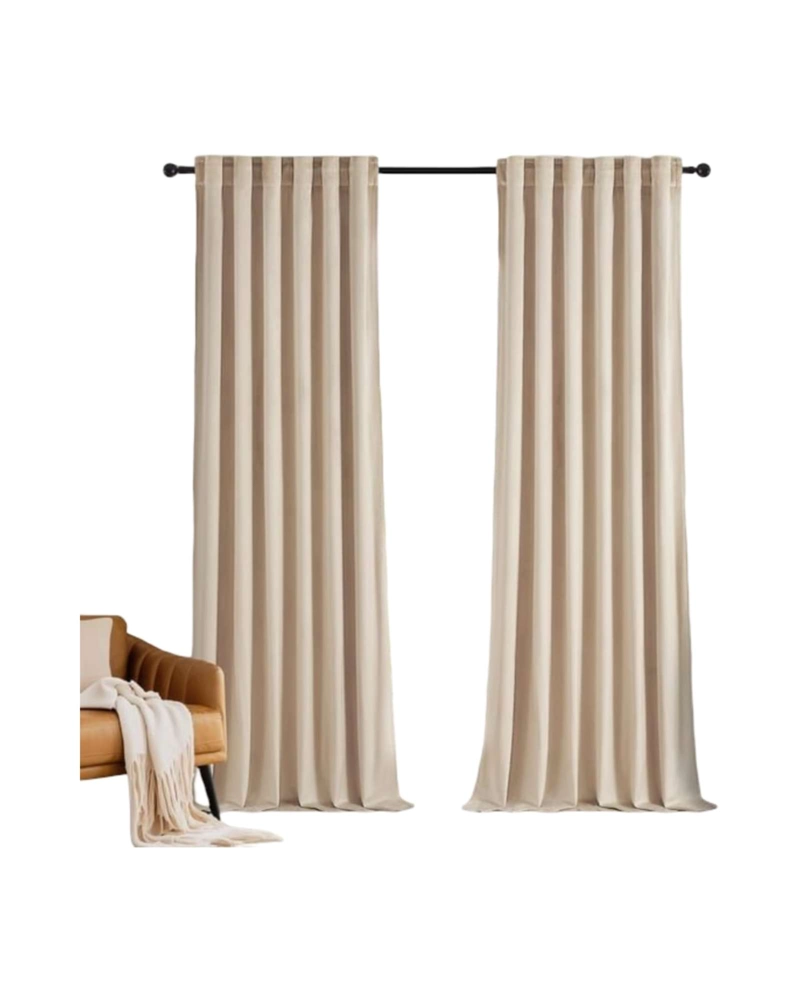 SET DE CORTINAS BLACKOUT ENGOMADAS MODERNAS DE LUJO - 6