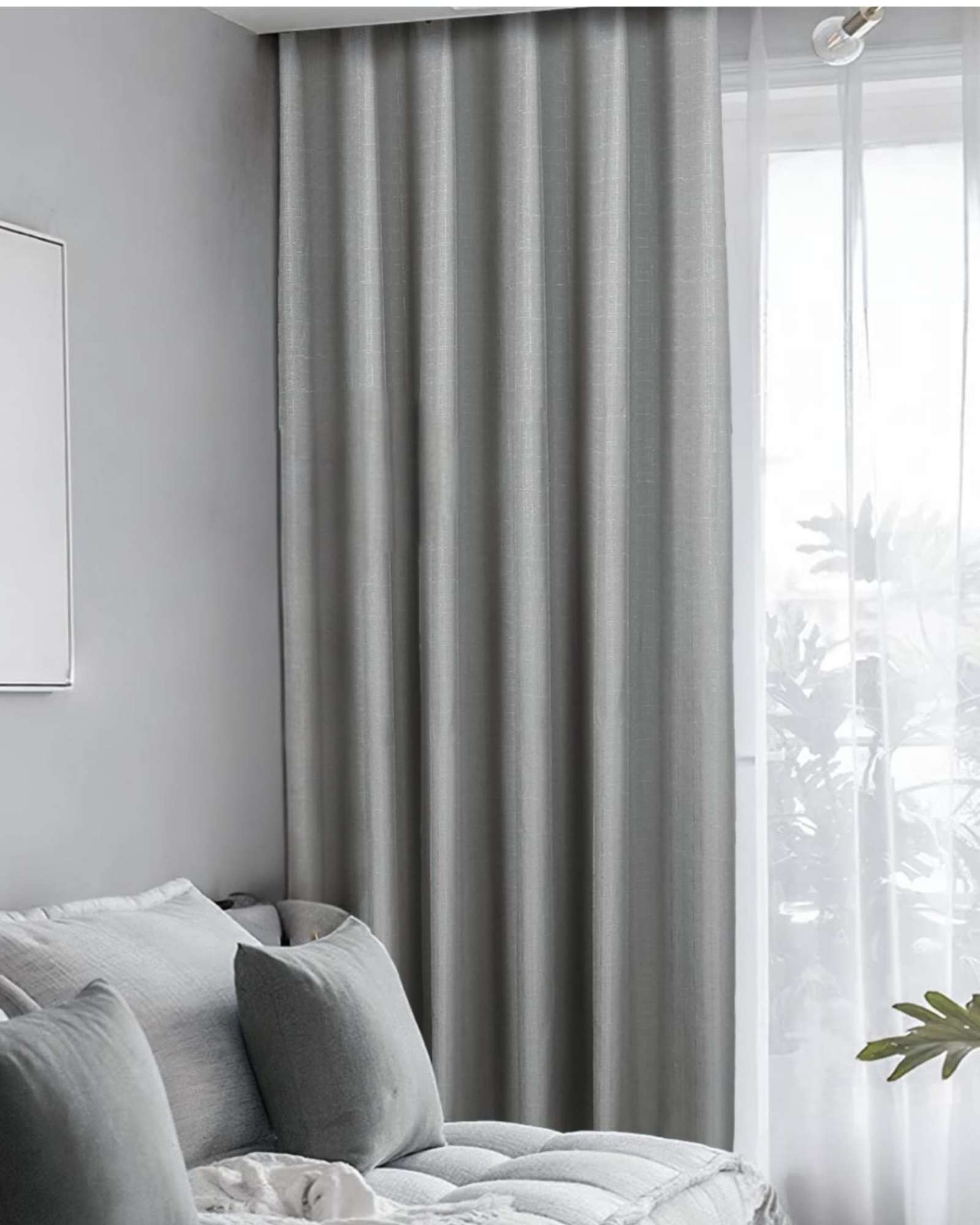 SET DE CORTINAS BLACKOUT ENGOMADAS MODERNAS DE LUJO - 4
