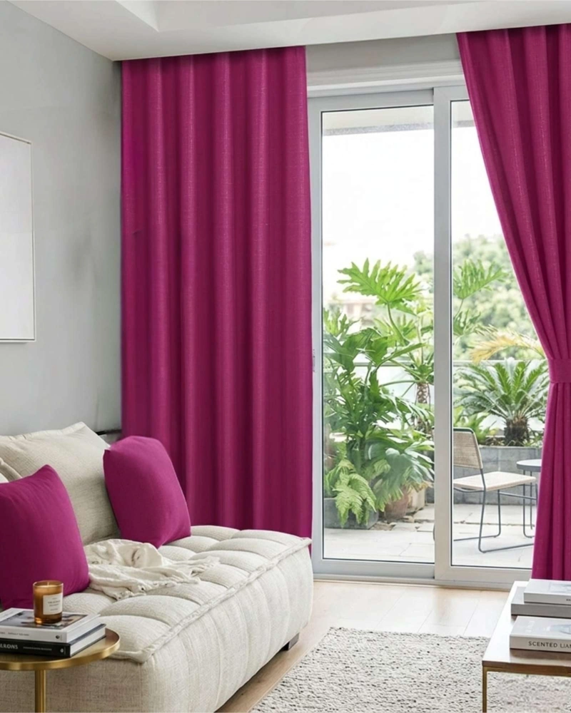SET DE CORTINAS BLACKOUT ENGOMADAS MODERNAS DE LUJO - 2