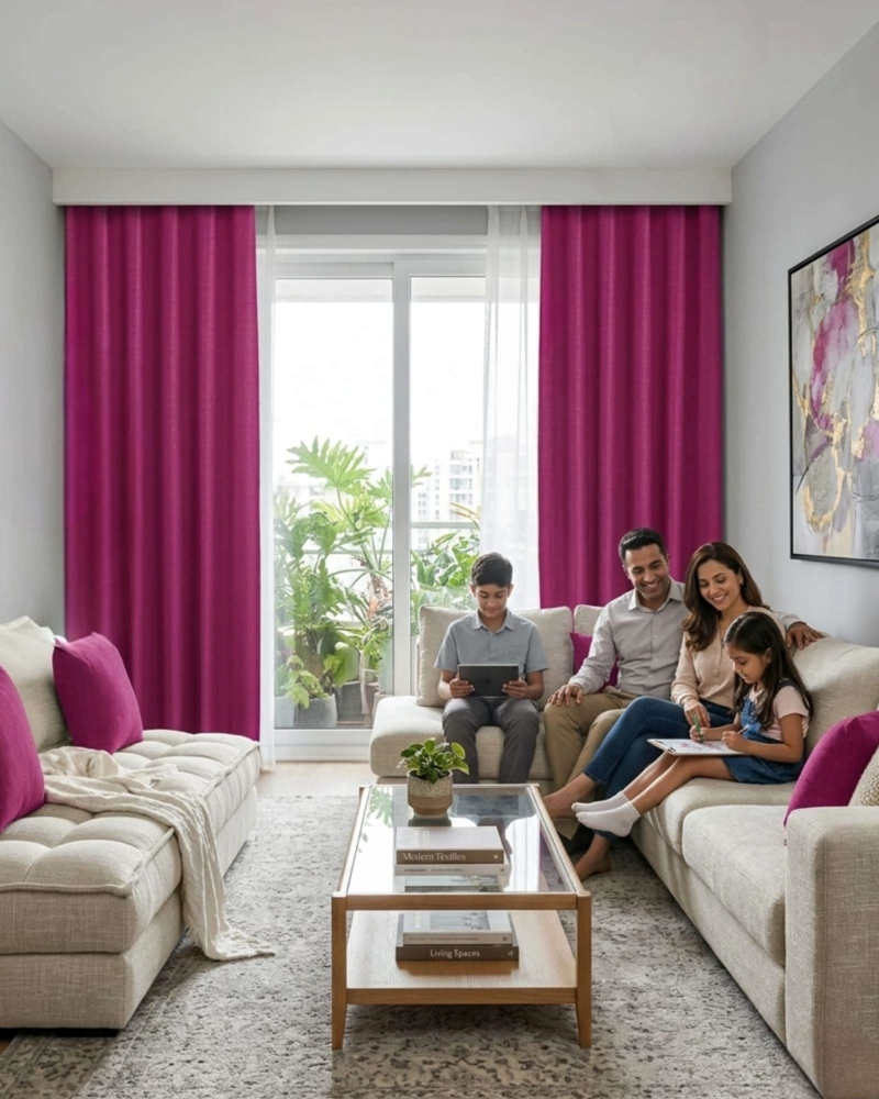 SET DE CORTINAS BLACKOUT ENGOMADAS MODERNAS DE LUJO - 5