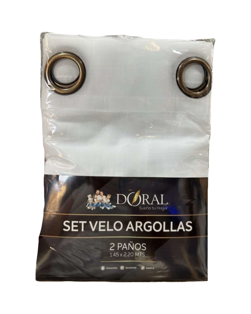 JUEGO DE VISILLOS MODERNOS TRANSLUCIDOS CON ARGOLLAS - 6