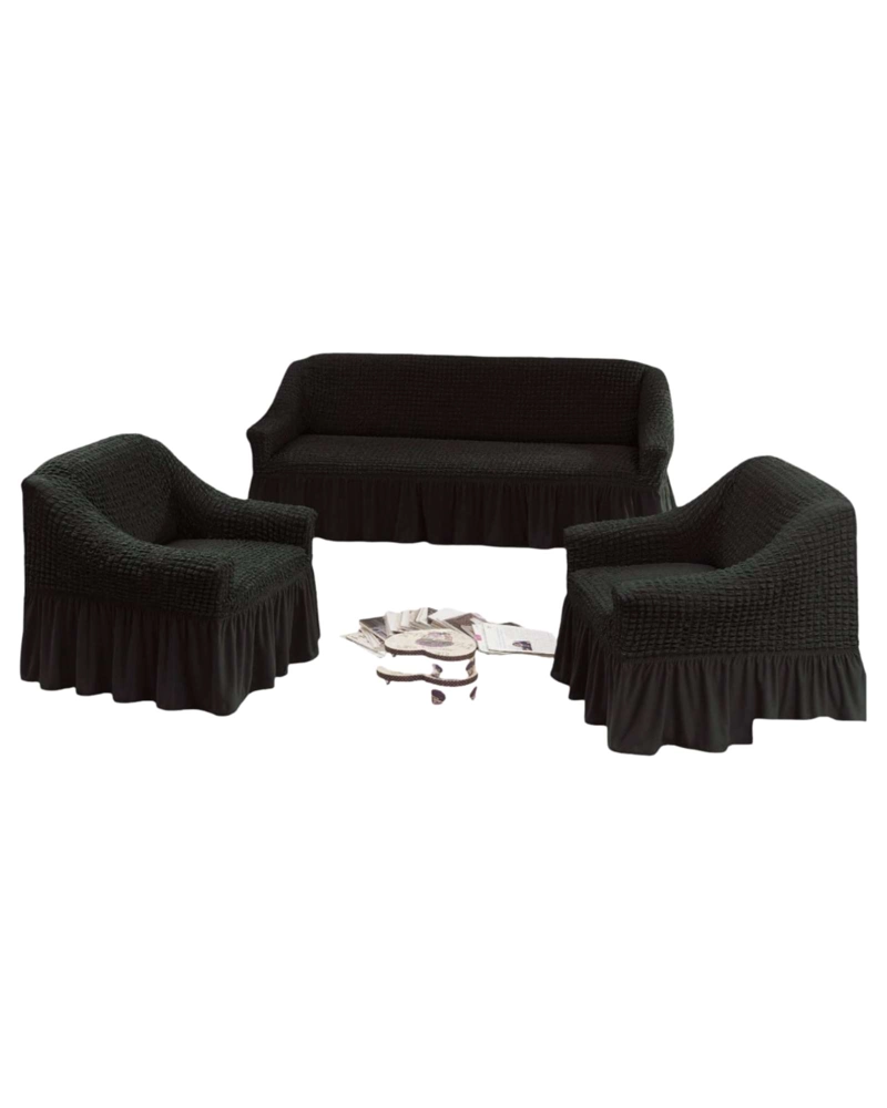 CUBRE SILLON 3+1+1 DISEÑO SOFISTICADO TURCO CON VUELO INFERIOR - 6