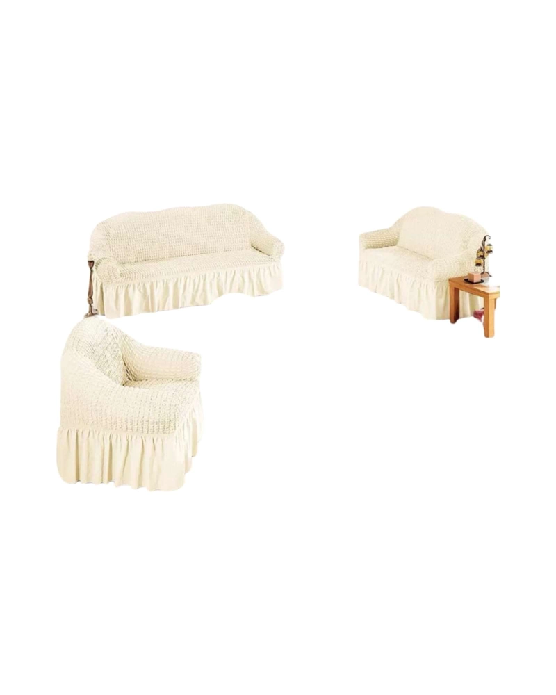 CUBRE SILLON 3+1+1 DISEÑO SOFISTICADO TURCO CON VUELO INFERIOR - 6