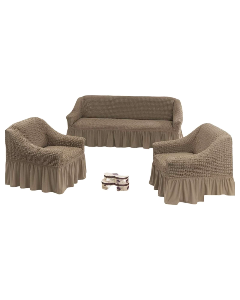 CUBRE SILLON 3+1+1 DISEÑO SOFISTICADO TURCO CON VUELO INFERIOR - 6
