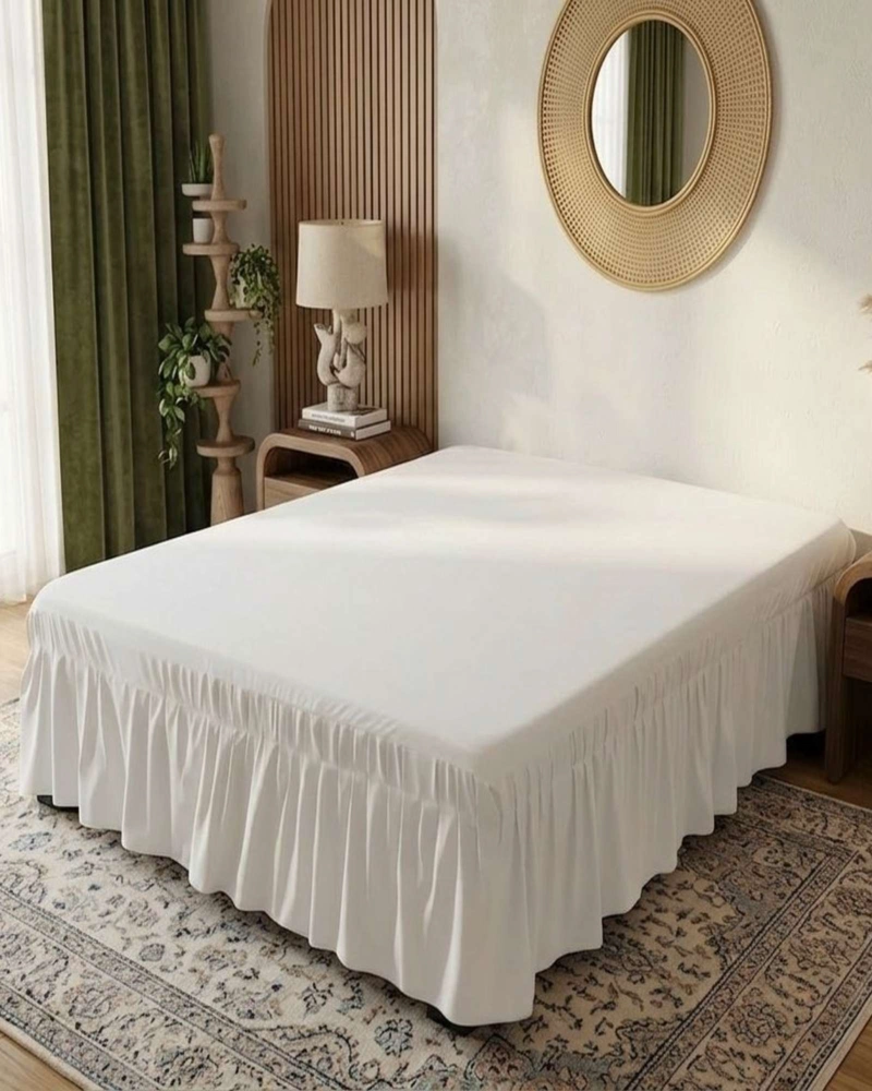 FALDON DE CAMA CON PLISADO ELEGANTE SUPER KING - 1