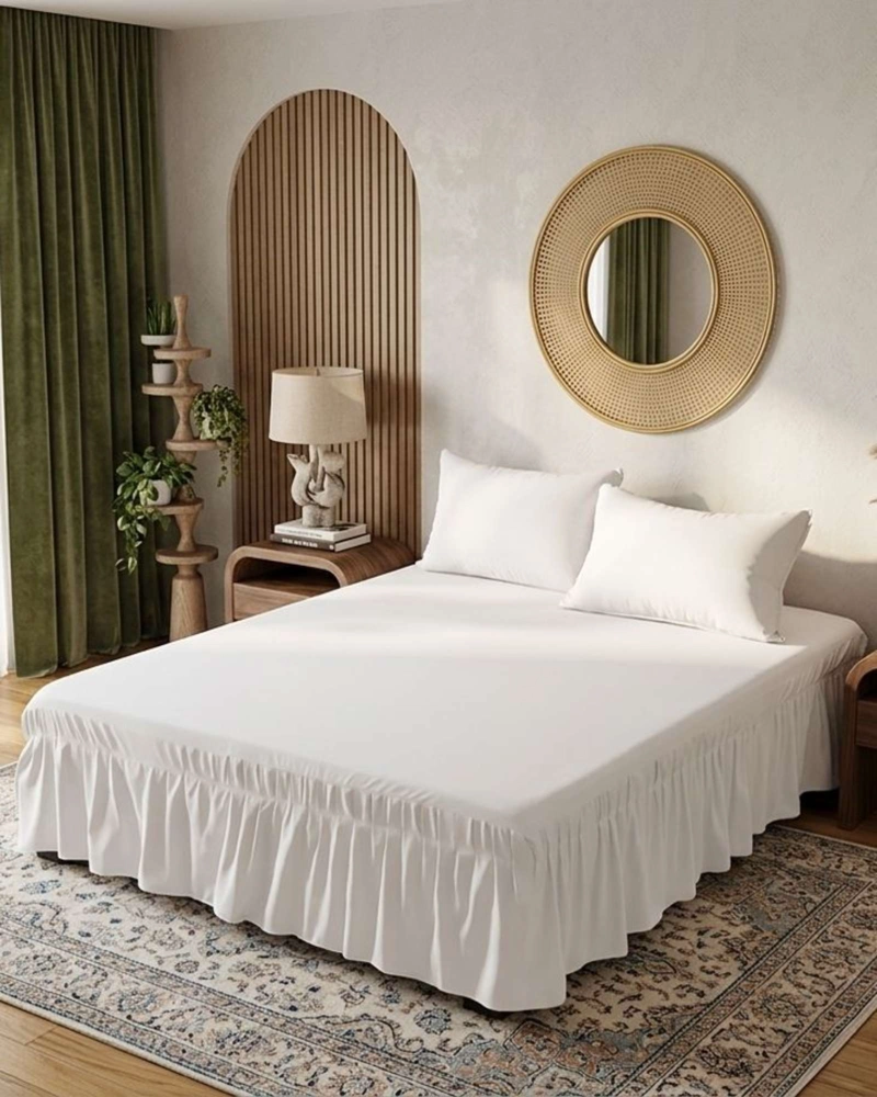 FALDON DE CAMA CON PLISADO ELEGANTE SUPER KING - 2