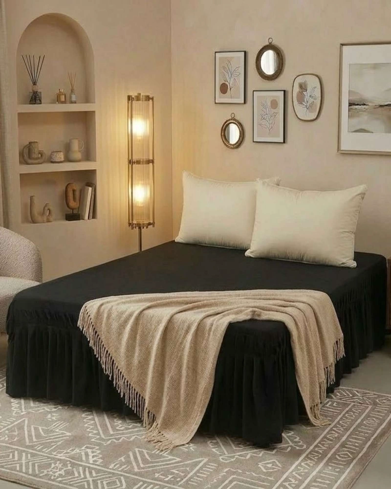 FALDON DE CAMA CON PLISADO ELEGANTE SUPER KING - 3