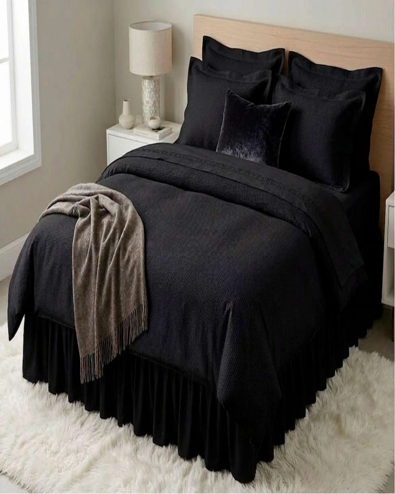 FALDON DE CAMA CON PLISADO ELEGANTE SUPER KING - 5