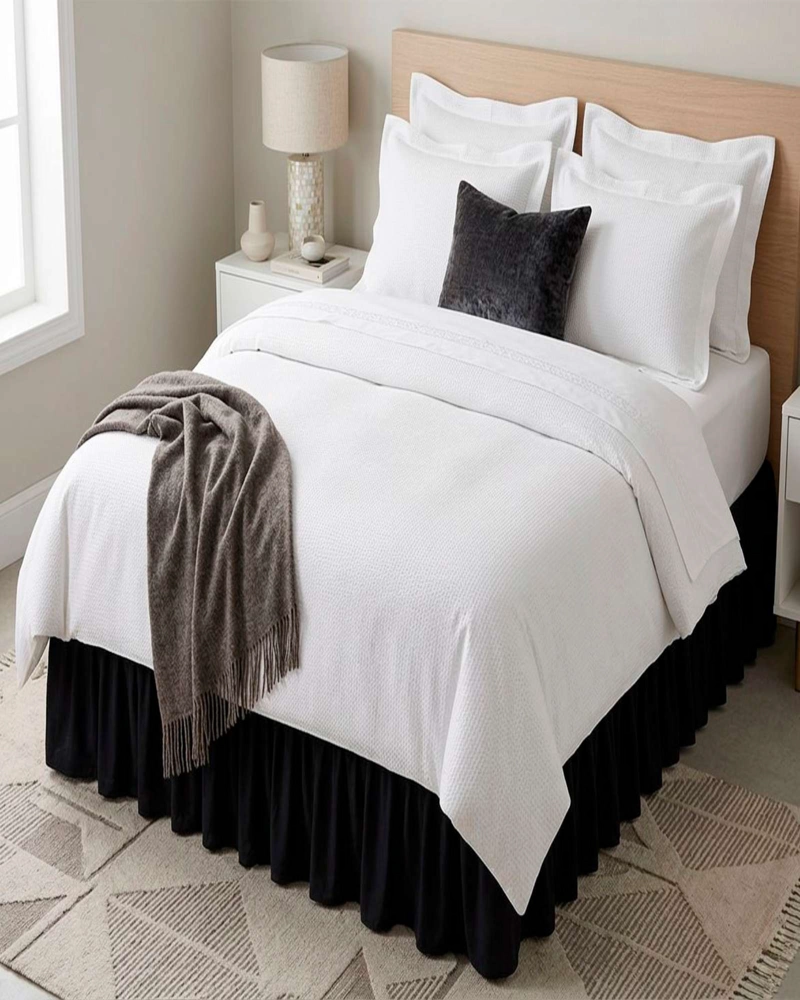 FALDON DE CAMA CON PLISADO ELEGANTE SUPER KING - 6