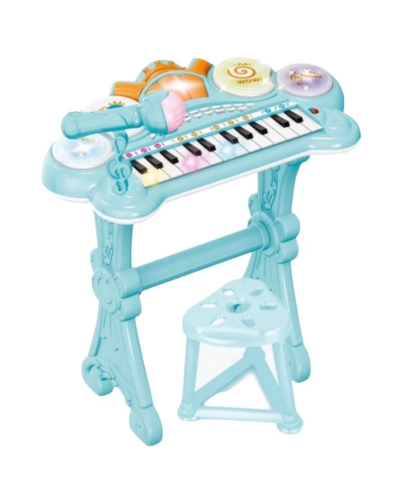 PIANO MUSICAL SET COMPLETO CON MICROFONO Y SILLA - 3