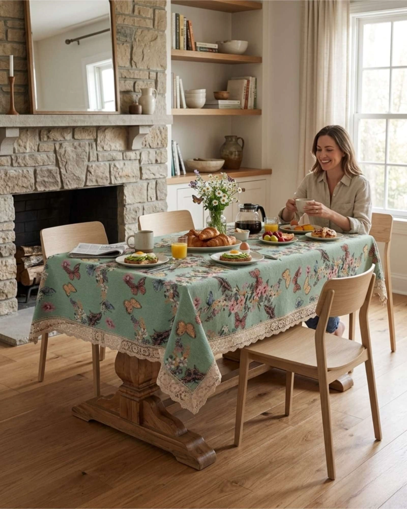 MANTEL DE COMEDOR ESTILO BOHEMIO DE 140X220CM - 1