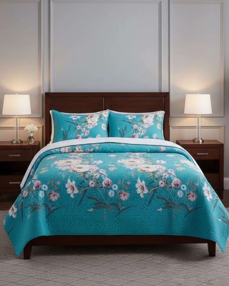 COBERTOR COLCHA QUILT SHERPA KING MEDIDA 250X270 CM - 1