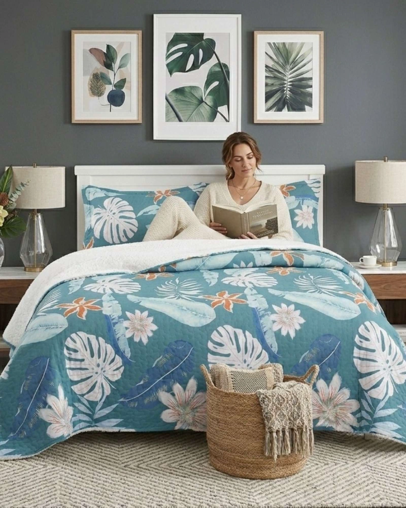 CUBRECAMA QUILT SHERPA PLAZA Y MEDIA 180 X 230 CM - 3