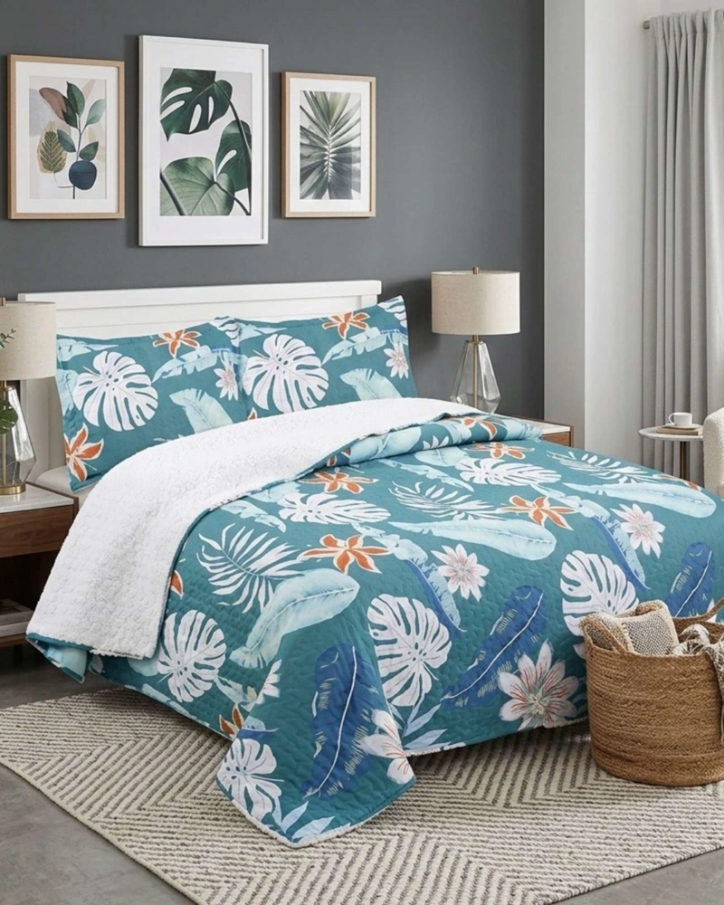 CUBRECAMA QUILT SHERPA PLAZA Y MEDIA 180 X 230 CM - 4