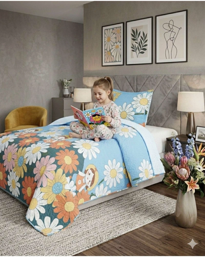 CUBRECAMA QUILT SHERPA PLAZA Y MEDIA 180 X 230 CM - 2