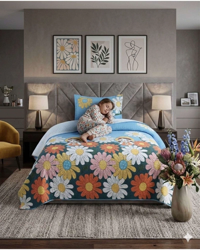 CUBRECAMA QUILT SHERPA PLAZA Y MEDIA 180 X 230 CM - 3