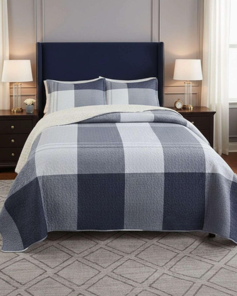 CUBRECAMA QUILT CON SHERPA 2 PLAZA 230 CM X 250 CM - 1