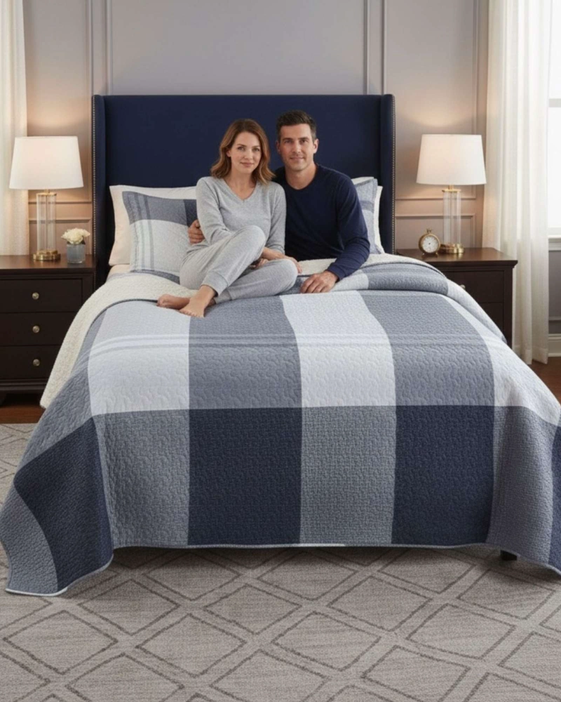 CUBRECAMA QUILT CON SHERPA 2 PLAZA 230 CM X 250 CM - 3