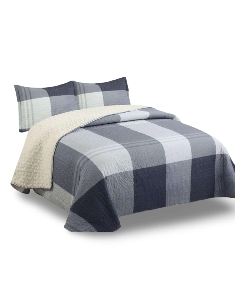 CUBRECAMA QUILT CON SHERPA 2 PLAZA 230 CM X 250 CM - 5